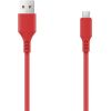 Setty  kabelis USB- microUSB 1.8 m 2A sarkans Data USB kabeļi