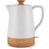 Maestro MR-076 electric kettle 1.8 L 1800 W White, Wood Чайники (электрические)