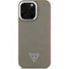 Guess PU Grained Triangle Logo MagSafe Case Защитный чехол для iPhone 16 Pro / коричневый Чехлы - альтернативные