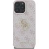 Guess PU 4G Metal Logo Case Aizsargapvalks priekš iPhone 16 Pro Max / rozā Neoriģinālie Maciņi