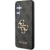 Guess PU 4G Metal Logo Case Aizsargapvalks priekš Samsung Galaxy S24+ / pelēks Neoriģinālie Maciņi