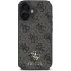 Guess PU 4G Small Metal Logo MagSafe Case Aizsargapvalks priekš iPhone 16 / brūns Neoriģinālie Maciņi