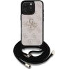 Guess PU 4G Metal Logo Crossbody Strap Case Защитный чехол для iPhone 16 Pro / розовый Чехлы - альтернативные