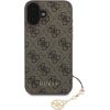 Guess 4G Charm Case Aizsargapvalks priekš iPhone 16 Tone on Tone / brūns Neoriģinālie Maciņi