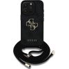 Guess PU 4G Metal Logo Crossbody Strap Case Защитный чехол для iPhone 15 Pro / чёрный Чехлы - альтернативные