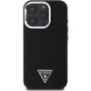 Guess PU Grained Triangle Logo MagSafe Case Защитный чехол для iPhone 16 Pro / чёрный Чехлы - альтернативные