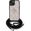 Guess PU 4G Metal Logo Crossbody Strap Case Aizsargapvalks priekš iPhone 15 / rozā Neoriģinālie Maciņi