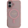 Guess IML Glitter Ring MagSafe Case Aizsargapvalks priekš iPhone 16 / rozā Neoriģinālie Maciņi