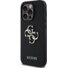 Guess PU Grained 4G Metal Logo Case Aizsargapvalks priekš iPhone 14 Pro / melns Neoriģinālie Maciņi