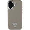 Guess PU Grained Triangle Logo MagSafe Case Aizsargapvalks priekš iPhone 16 / brūns Neoriģinālie Maciņi
