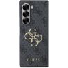 Guess PU 4G Metal Logo Case Aizsargapvalks priekš Samsung Galaxy Z Fold 6 / pelēks Neoriģinālie Maciņi