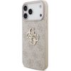 Guess PU 4G Metal Logo Strap Case Aizsargapvalks priekš iPhone 17 Pro Max / rozā Neoriģinālie Maciņi