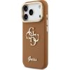 Guess PU Grained 4G Logo Stand Camera Frame Case Защитный чехол для iPhone 17 Pro / коричневый Чехлы - альтернативные