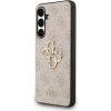 Guess PU 4G Metal Logo Case Aizsargapvalks priekš Samsung Galaxy S25 FE / rozā Neoriģinālie Maciņi