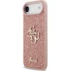 Guess PU Fixed Glitter 4G Metal Logo Case Aizsargapvalks priekš iPhone Air / rozā Neoriģinālie Maciņi