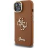Guess PU Grained 4G Logo Stand Camera Frame Case Защитный чехол для iPhone 15 / коричневый Чехлы - альтернативные