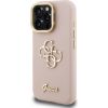 Guess PU Grained 4G Logo Stand Camera Frame Case Aizsargapvalks priekš iPhone 15 Pro / rozā Neoriģinālie Maciņi