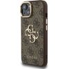Guess PU 4G Metal Logo Stand Camera Frame Case Защитный чехол для iPhone 14 / коричневый Чехлы - альтернативные