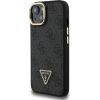 Guess PU 4G Strass Triangle Logo Stand Camera Frame MagSafe Case Защитный чехол для iPhone 15 / чёрный Чехлы - альтернативные