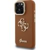 Guess PU Grained 4G Logo Stand Camera Frame Case Защитный чехол для iPhone 15 Pro Max / коричневый Чехлы - альтернативные