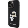 Karl Lagerfeld 3D Rubber Karl and Choupette Case Aizsargapvalks priekš iPhone 14 Pro Max / melns Neoriģinālie Maciņi