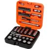 Bahco Standard and Deep sockets set 10-22mm + bits PH,PZ,HEX,TORX 53 pcs 3/8" Atslēgu komplekti
