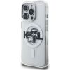 Karl Lagerfeld IML Glitter Karl and Choupette Sketch MagSafe Aizsargapvalks priekš iPhone 15 Pro Max / caurspīdīgs Neoriģinālie Maciņi
