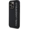 Karl Lagerfeld 3D Rubber Glitter Logo Case Aizsargapvalks priekš iPhone 14 Pro / melns Neoriģinālie Maciņi