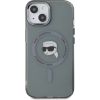Karl Lagerfeld IML Karl Head Metal Frame MagSafe Aizsargapvalks priekš iPhone 15 / melns Neoriģinālie Maciņi