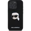 Karl Lagerfeld Liquid Silicone Karl Head MagSafe Case Aizsargapvalks priekš iPhone 16 Pro / melns Neoriģinālie Maciņi