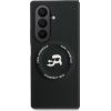 Karl Lagerfeld PU Karl and Choupette Heads Magnetic Case Magnētiskais aizsargapvalks priekš Samsung Galaxy Z Fold 7 / melns Neoriģinālie Maciņi
