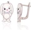 Sudraba auskari ar 'angļu' slēdzēju #2204174(PRh-Gr)_ML-MIX, Sudrabs 925°, rodijs (pārklājums), Juvelieru emalja, 2.6 gr. Ar "angļu" slēdzēju