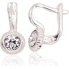 Sudraba auskari ar 'angļu' slēdzēju #2203210_SV, Sudrabs 925°, Kristāli, 2.1 gr. Ar "angļu" slēdzēju