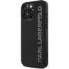 Karl Lagerfeld 3D Rubber Glitter Logo Case Aizsargapvalks priekš iPhone 15 Pro Max / melns Neoriģinālie Maciņi