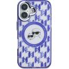 Karl Lagerfeld IML Monogram K&CH Heads MagSafe Case Aizsargapvalks priekš iPhone 16 / violets Neoriģinālie Maciņi