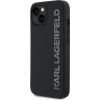 Karl Lagerfeld 3D Rubber Glitter Logo Case Aizsargapvalks priekš iPhone 13 / melns Neoriģinālie Maciņi