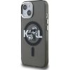 Karl Lagerfeld IML Glitter Karl and Choupette Sketch MagSafe Защитный чехол для iPhone 15 / чёрный Чехлы - альтернативные