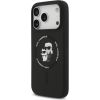 Karl Lagerfeld Liquid Silicone Karl and Choupette MagSafe Case Aizsargapvalks priekš iPhone 17 Pro Max / melns Neoriģinālie Maciņi