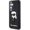 Karl Lagerfeld 3D Rubber Ikonik Case Aizsargapvalks priekš Samsung Galaxy S24 / melns Neoriģinālie Maciņi