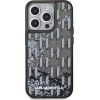 Karl Lagerfeld Liquid Glitter Monogram Gradient Case Aizsargapvalks priekš iPhone 15 Pro / melns Neoriģinālie Maciņi
