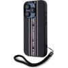 Karl Lagerfeld PU Saffiano Athleisure Stripe and Strap Case Защитный чехол для iPhone 15 Pro / розовый Чехлы - альтернативные