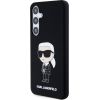 Karl Lagerfeld Liquid Silicone Ikonik NFT Case Aizsargapvalks priekš Samsung Galaxy S24+ / melns Neoriģinālie Maciņi