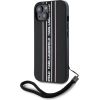 Karl Lagerfeld PU Saffiano Athleisure Stripe and Strap Case Защитный чехол для iPhone 15 / розовый Чехлы - альтернативные