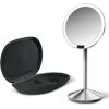 Simplehuman Sensor s LED osvětlením, 10x zvětšení - Cestovní dobíjecí kosmetické zrcátko Nerez ocel Smaržas - NESAKĀRTOTS