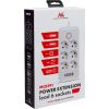 Maclean power strip, 6 socket extension + 4xUSB, 110-240V AC 50/60Hz, 2.1A max 2500W, 3m, black, MCE391 B Strāvas pagarinātāji