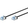 GOOBAY ULTRA-FLEX CAT6A VERKKOKAAPELI, 1M, U/FT, LSZH, SLIM,  EXTRA-SHORT PLUGS, BLACK Сетевые кабели
