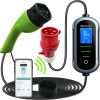 Qoltec 52436 Mobile EV Electric Car Charger with 2-in-1 Type 2 Adjustment | 11kW | 400V | Wi-fi | TUYA | SMART LIFE | LCD | Portable | 5m Elektro Auto lādēšanas piederumi