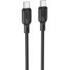 USB cable Borofone BX113 60W USB-C to USB-C 2.0m black Data USB kabeļi