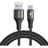 USB cable Joyroom SA25-AC3 USB to USB-C 3A 1.2m black Data USB kabeļi