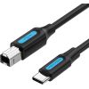 Vention USB 2.0 printer cable, male type C to male B, 1 m Data USB kabeļi